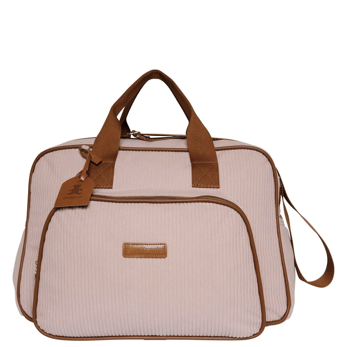 Bolsa Maternidade Grande Teddy Rosa com Marrom - foto principal | Pirulitando Baby