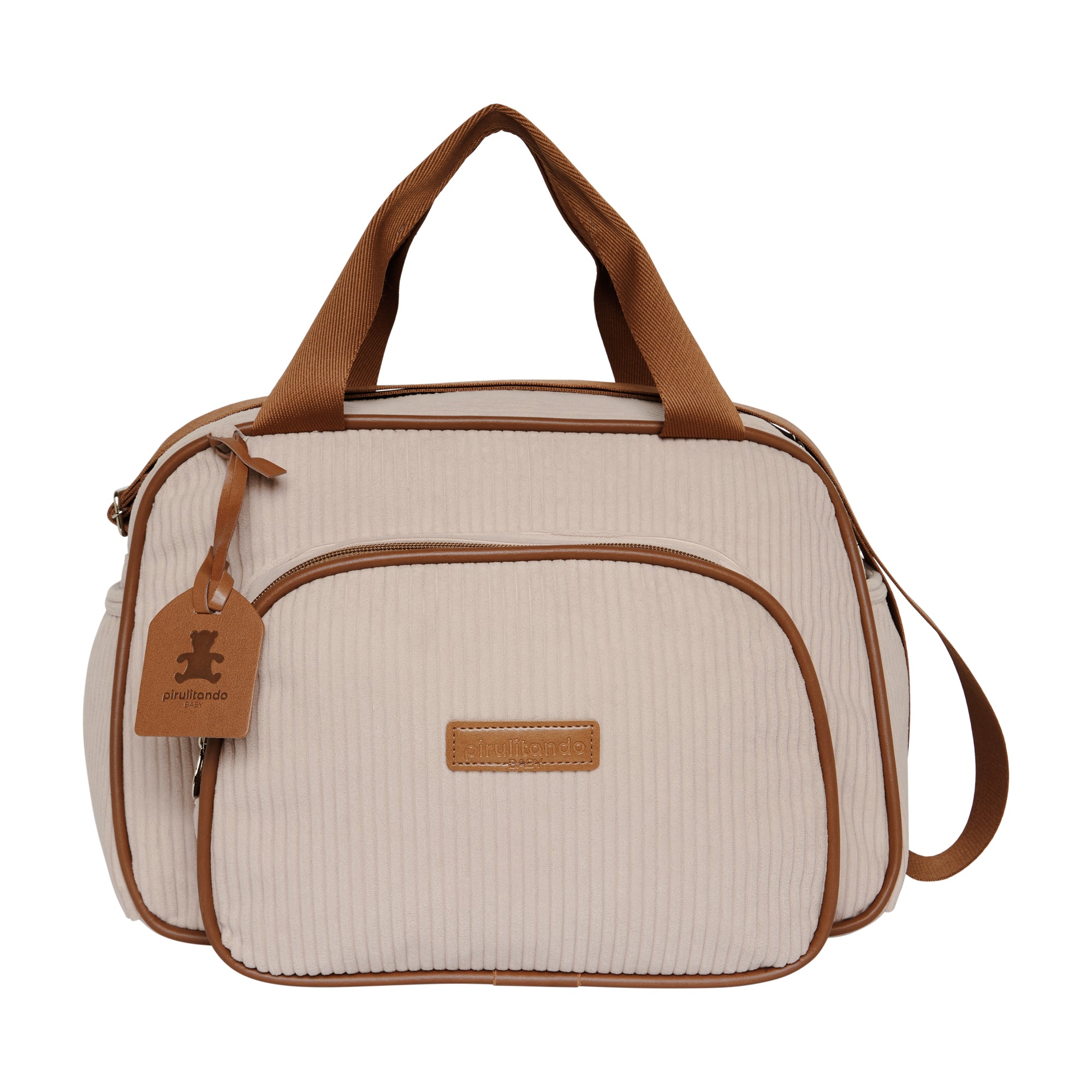 Bolsa Maternidade de Passeio Teddy Rosa com Marrom