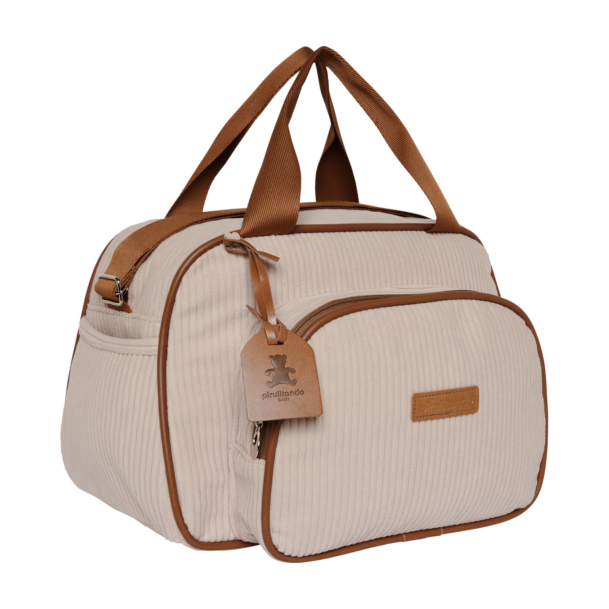 Bolsa Maternidade de Passeio Teddy Rosa com Marrom