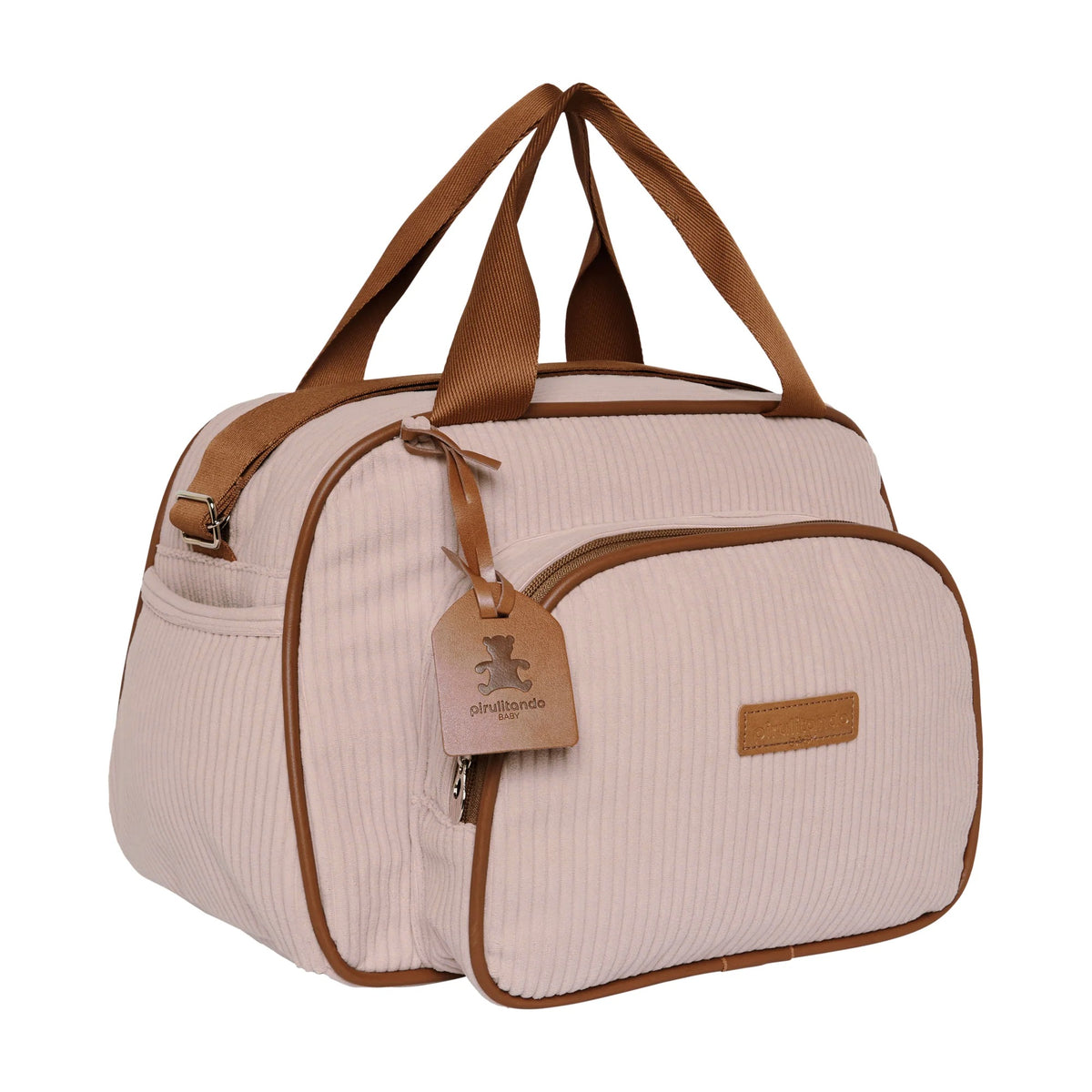 Bolsa Maternidade de Passeio Teddy Rosa com Marrom