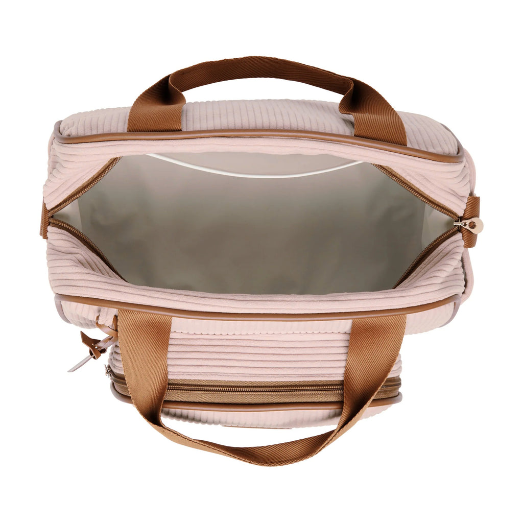 Bolsa Maternidade de Passeio Teddy Rosa com Marrom