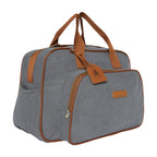Bolsa Maternidade Grande Teddy Cinza com Marrom