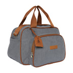 Bolsa Maternidade de Passeio Teddy Cinza com Marrom