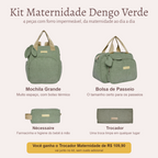 Kit Maternidade Dengo Verde — o que vem no kit; o Trocador vai de presente