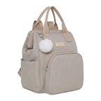 Mochila Maternidade Grande com Bolso Térmico Aconchego Marfim