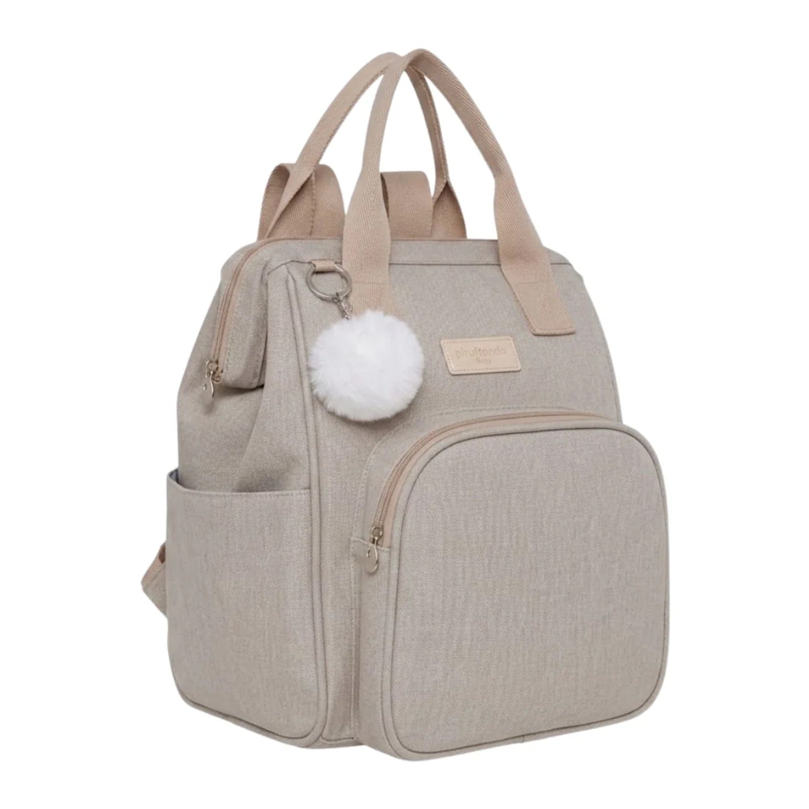 Mochila Maternidade Grande com Bolso Térmico Aconchego Marfim