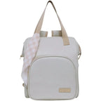 Mochila Maternidade Grande com Bolso Térmico Encanto Marfim