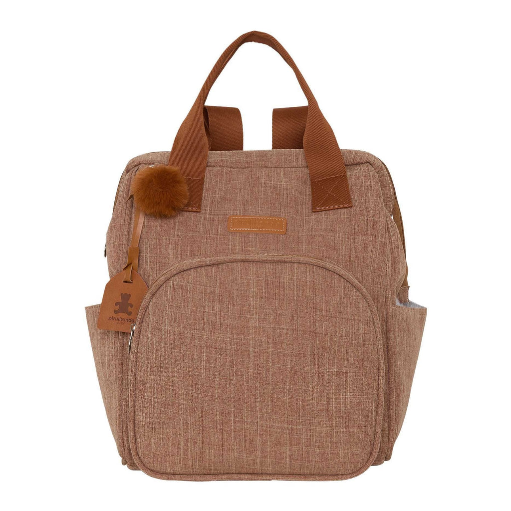 Mochila Maternidade Grande com Bolso Térmico Memórias Marrom