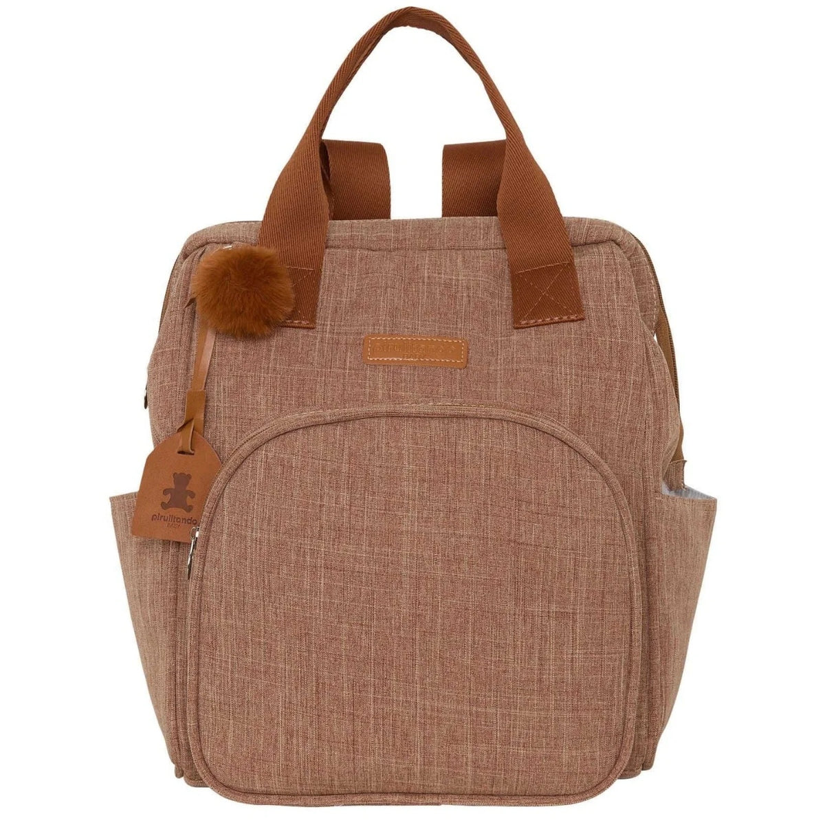 Mochila Maternidade Grande com Bolso Térmico Memórias Marrom