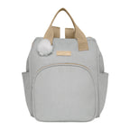 Mochila Maternidade Grande com Bolso Térmico Nuvem de Algodão Cinza