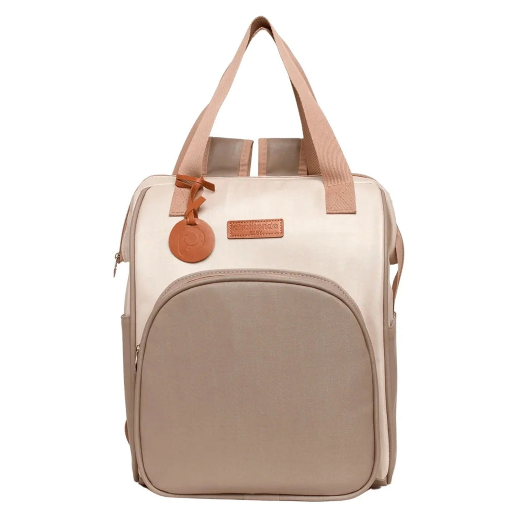 Mochila Maternidade Grande com Bolso Térmico Petit Cinza