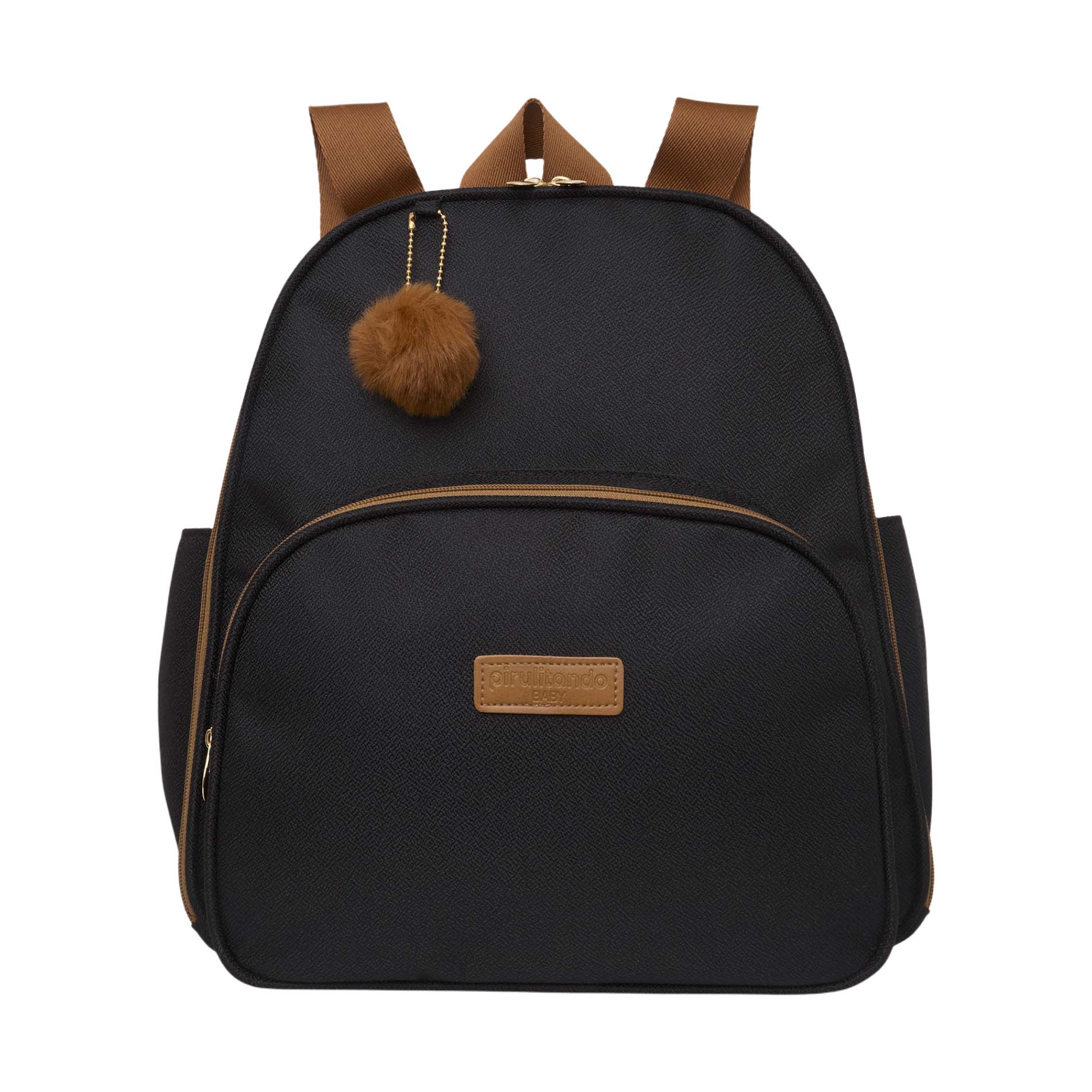 Mochila Média com Bolso Térmico Família Preto