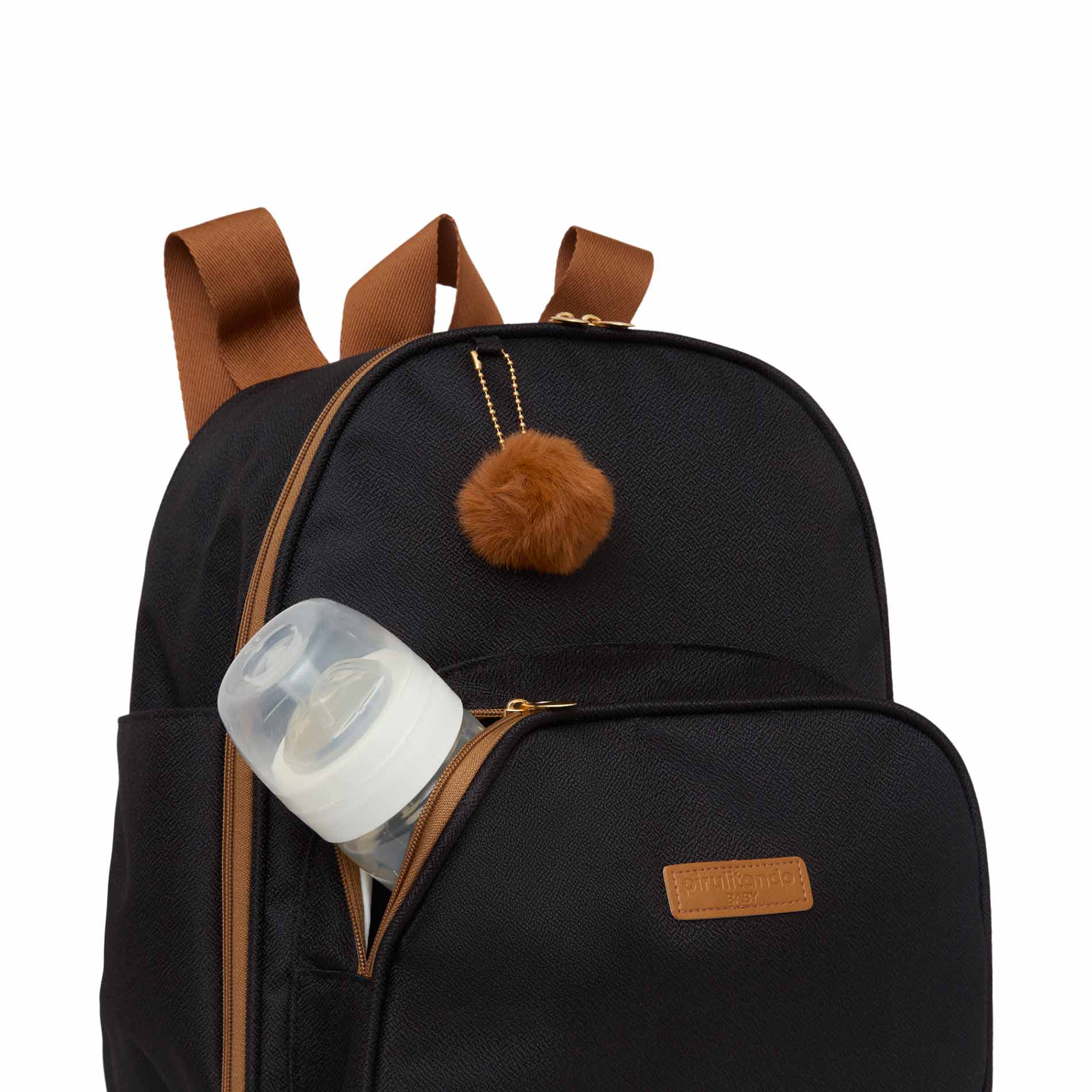 Mochila Média com Bolso Térmico Família Preto
