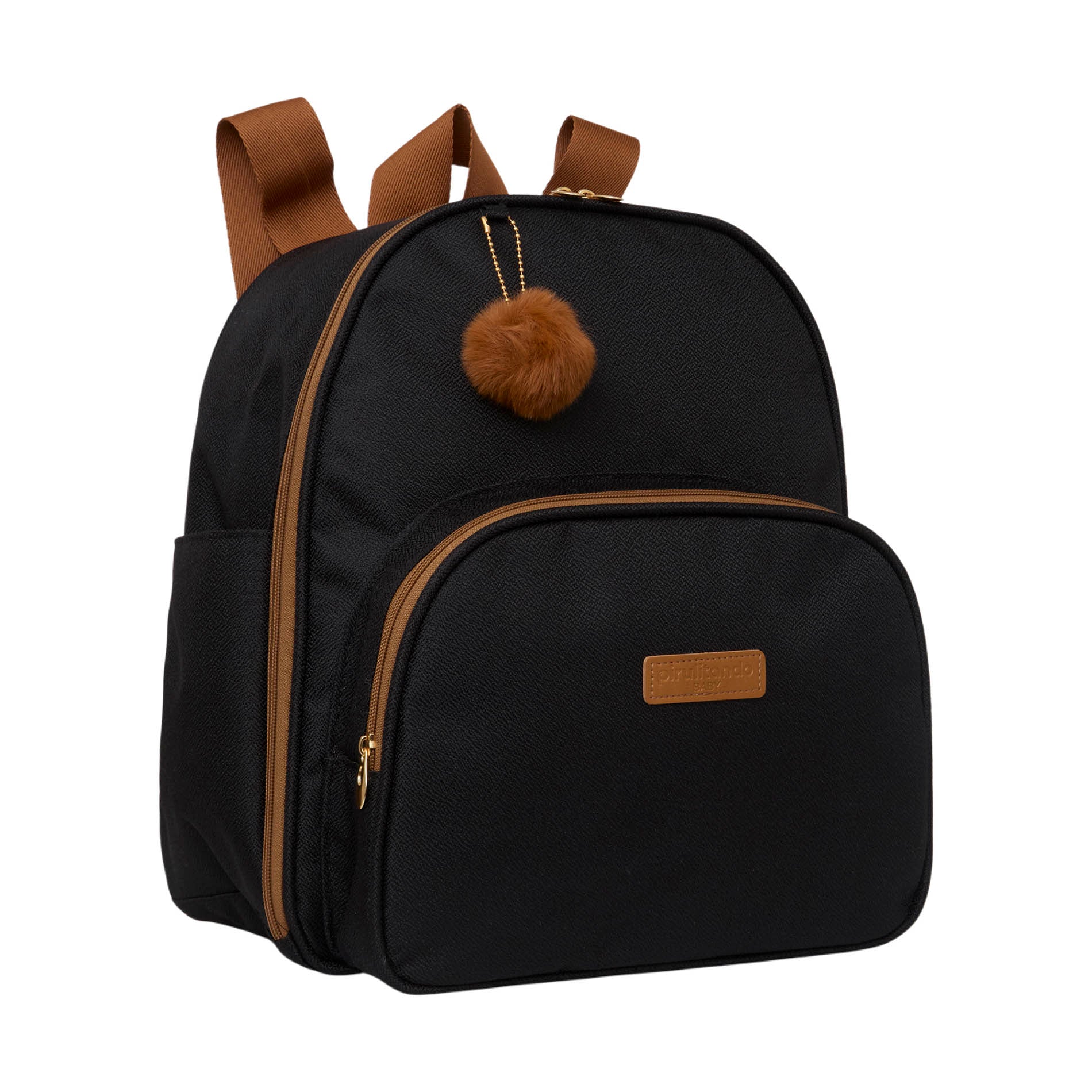 Mochila Média com Bolso Térmico Família Preto