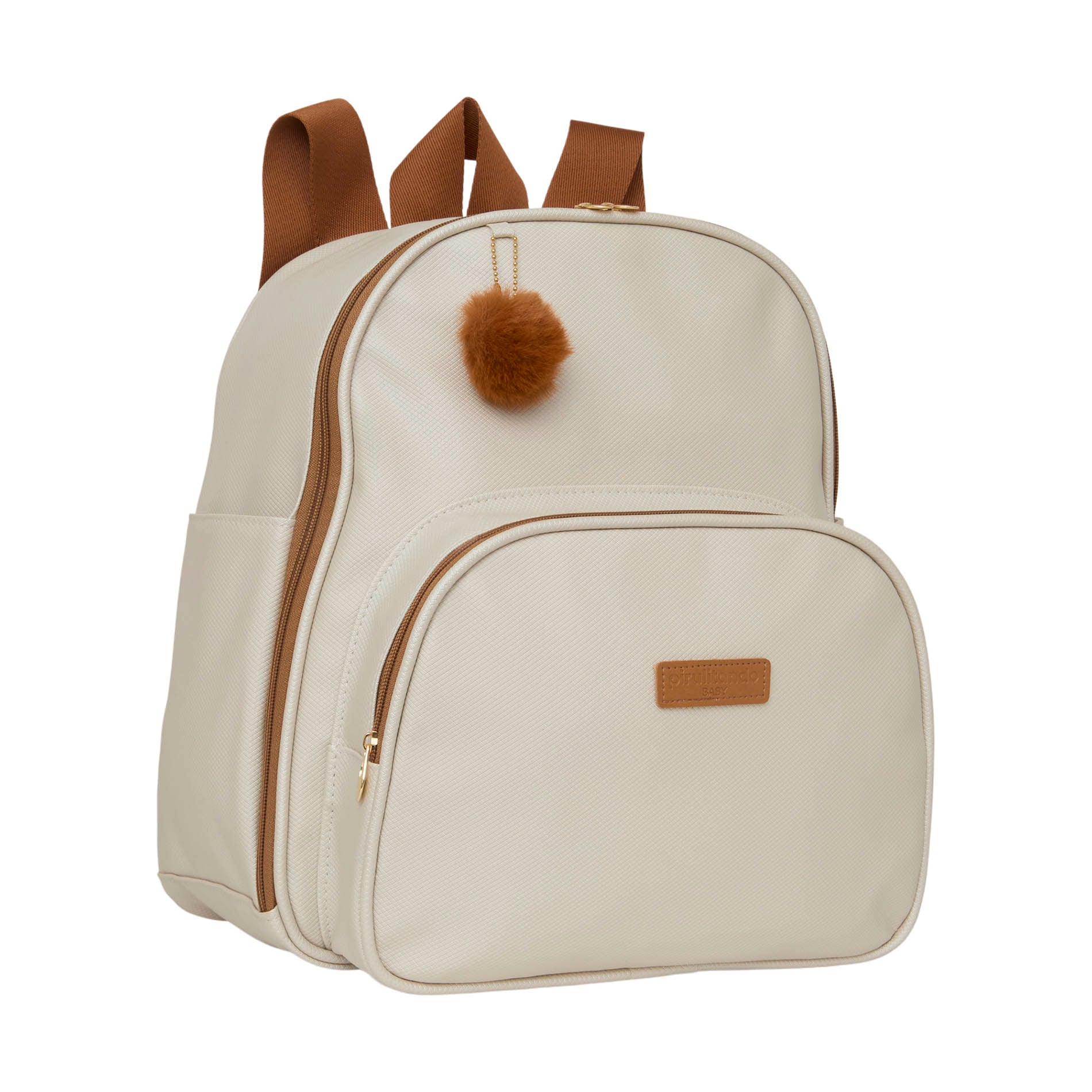 Mochila Média com Bolso Térmico Amor de Mãe Off White