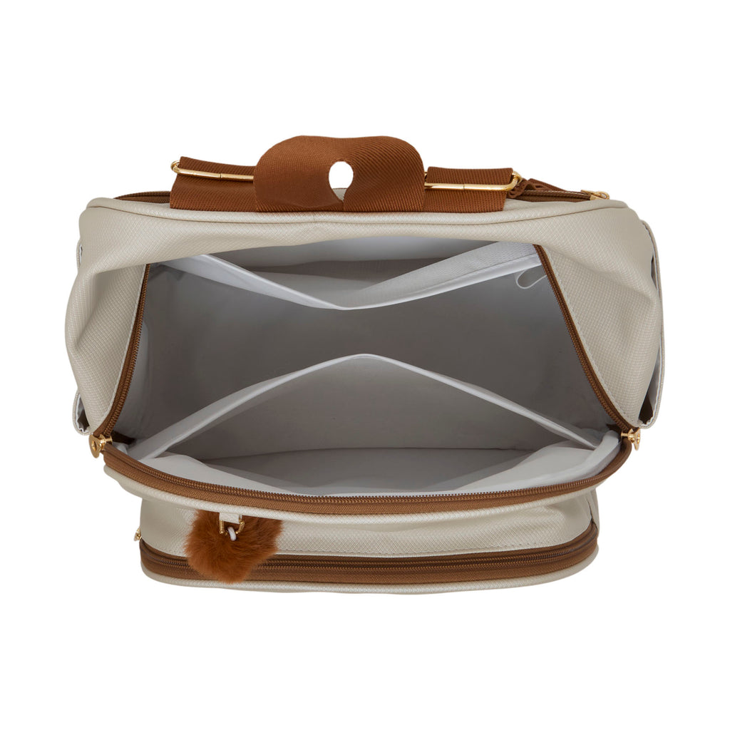 Mochila Média com Bolso Térmico Amor de Mãe Off White