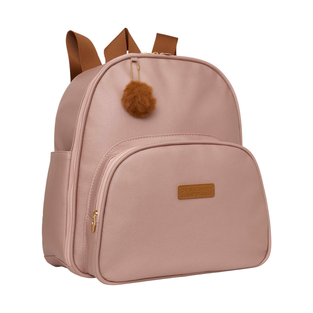 Mochila Média com Bolso Térmico Amor de Mãe Rosê