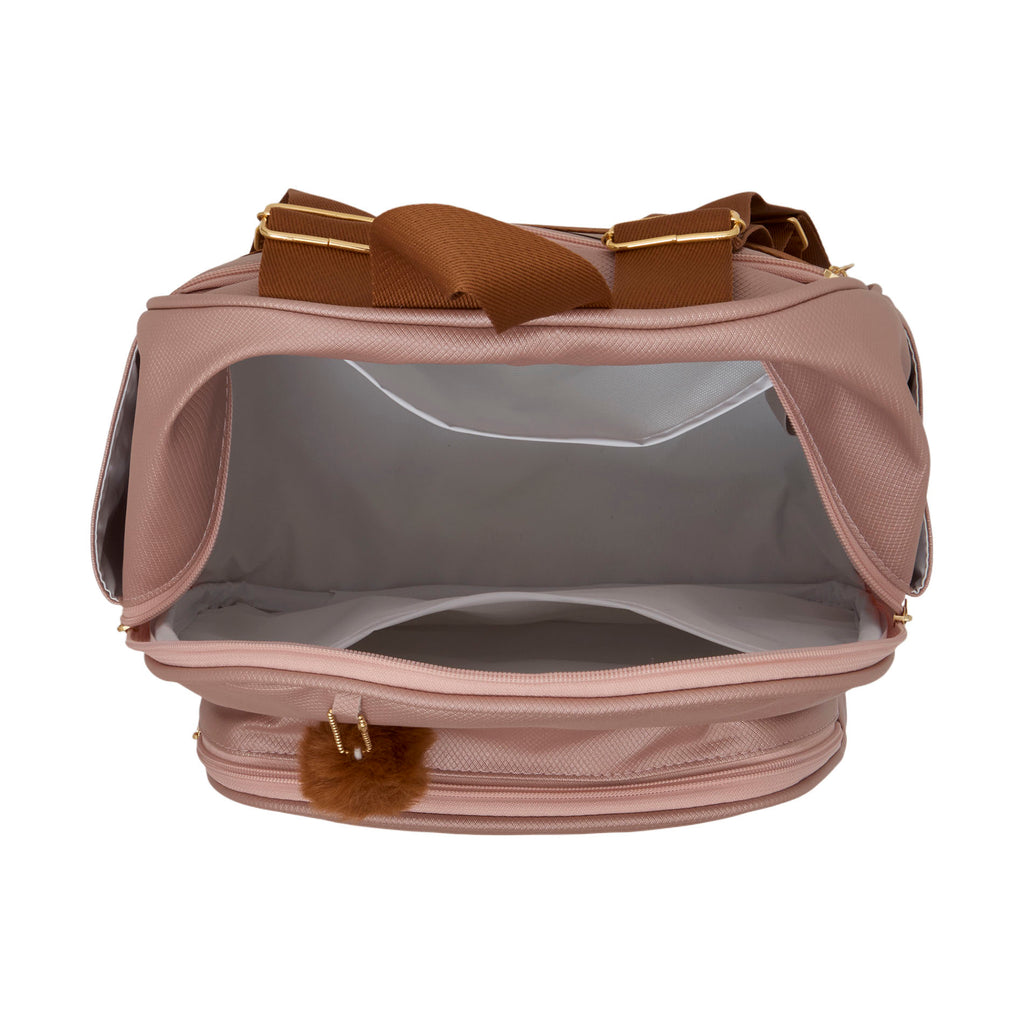Mochila Média com Bolso Térmico Amor de Mãe Rosê