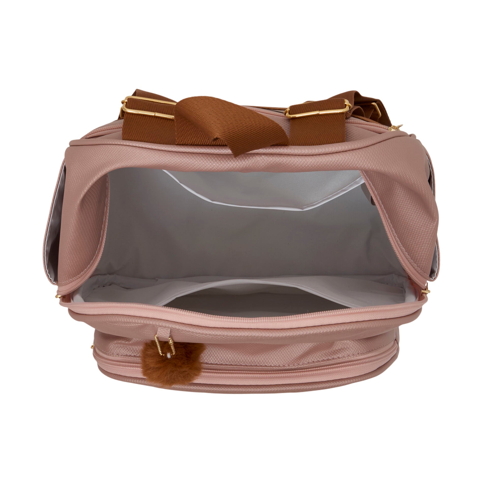 Mochila Média com Bolso Térmico Amor de Mãe Rosê