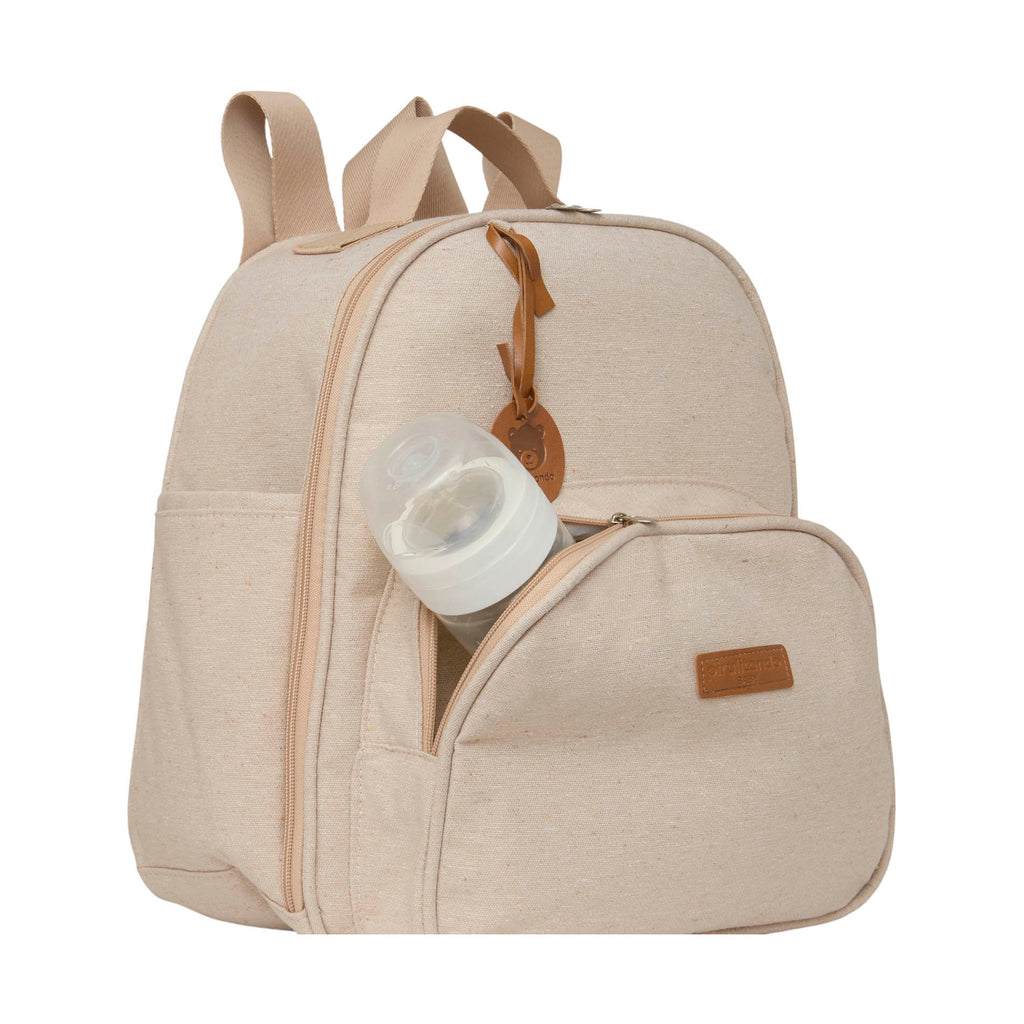 Mochila Média com Bolso Térmico Sentimento Marfim
