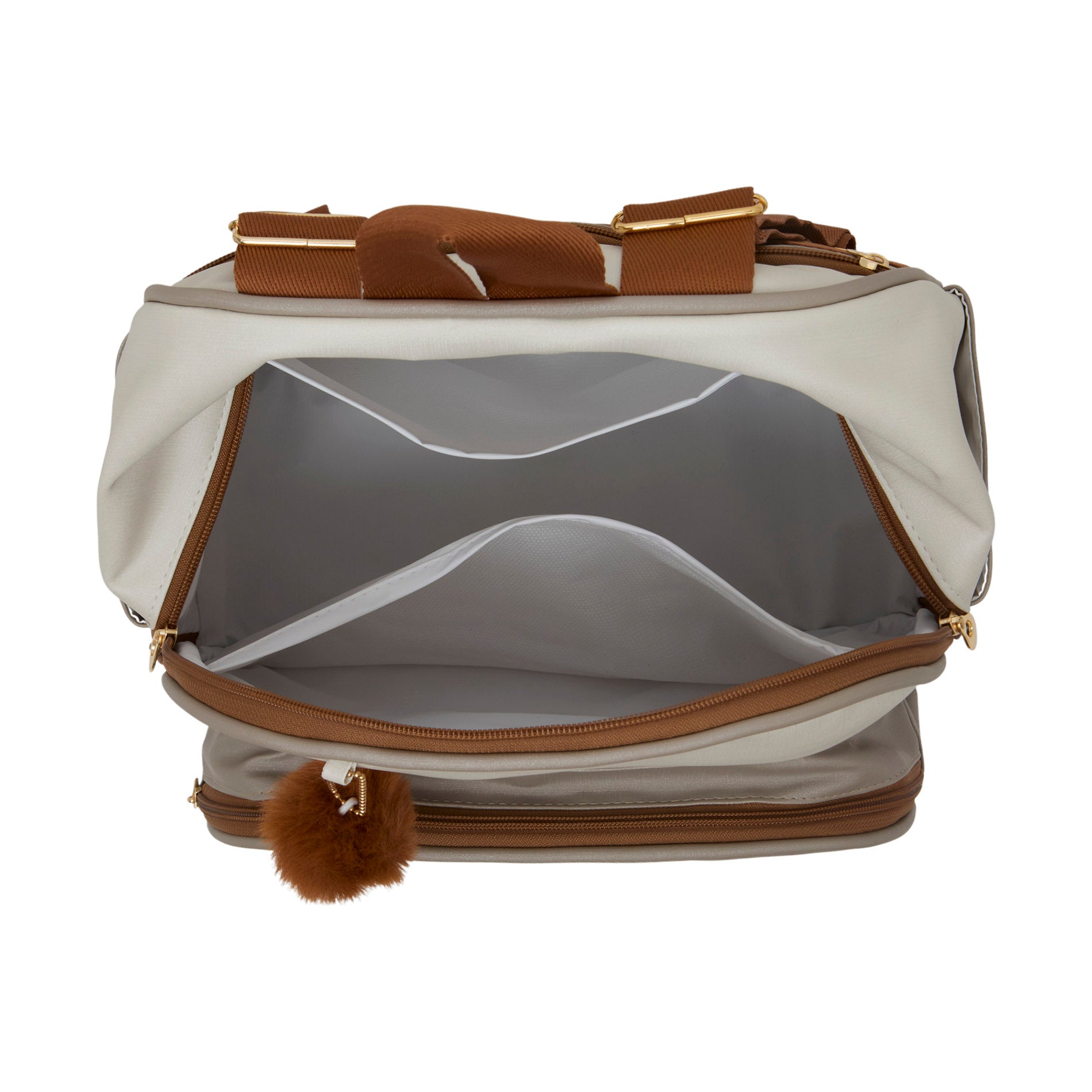 Mochila Média com Bolso Térmico Ternura Off C/ Cinza