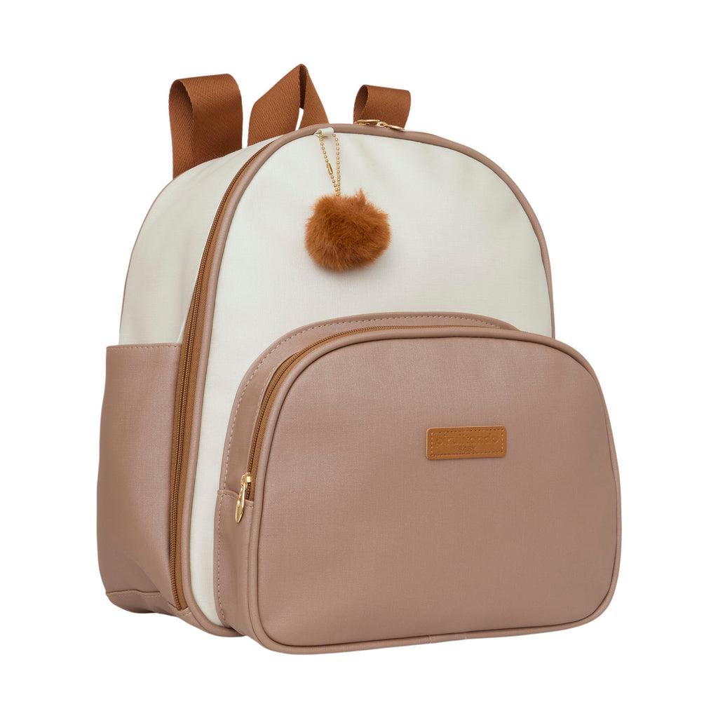 Mochila Média com Bolso Térmico Ternura Off C/ Marrom