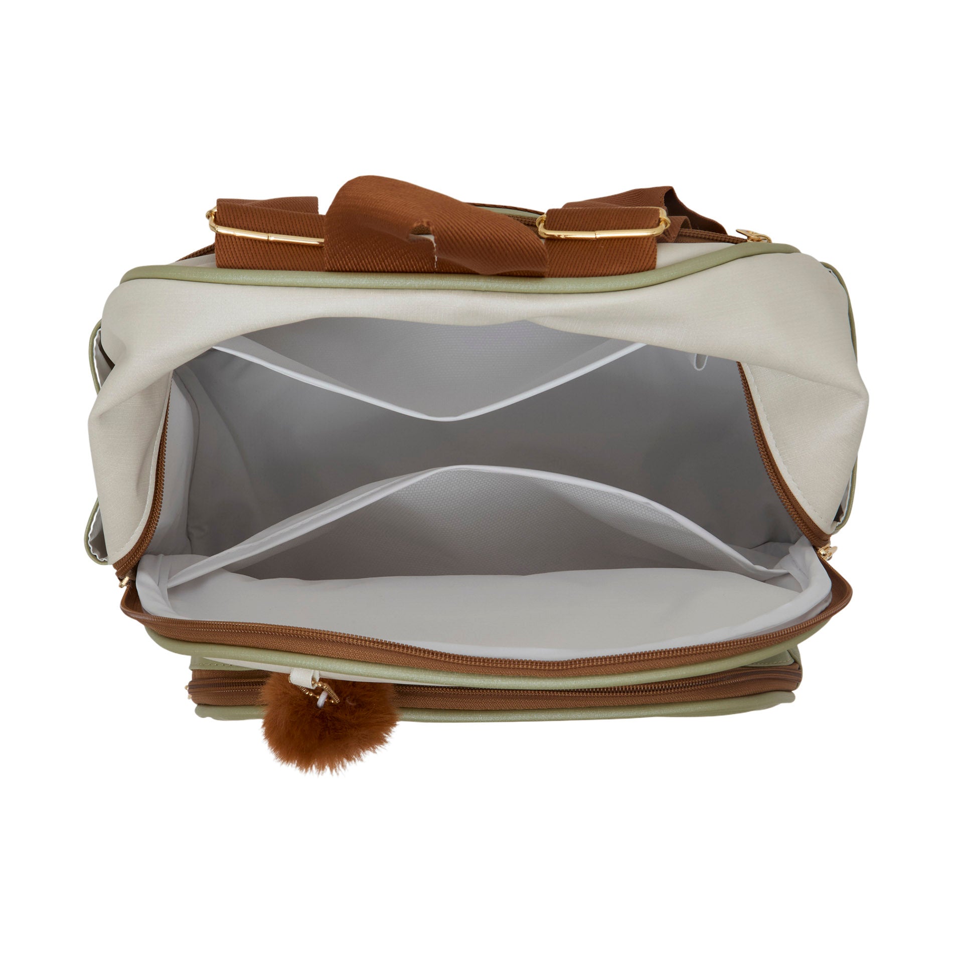 Mochila Média com Bolso Térmico Ternura Off C/ Verde