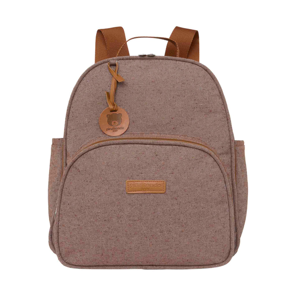Mochila Média com Bolso Térmico Sentimento Marrom