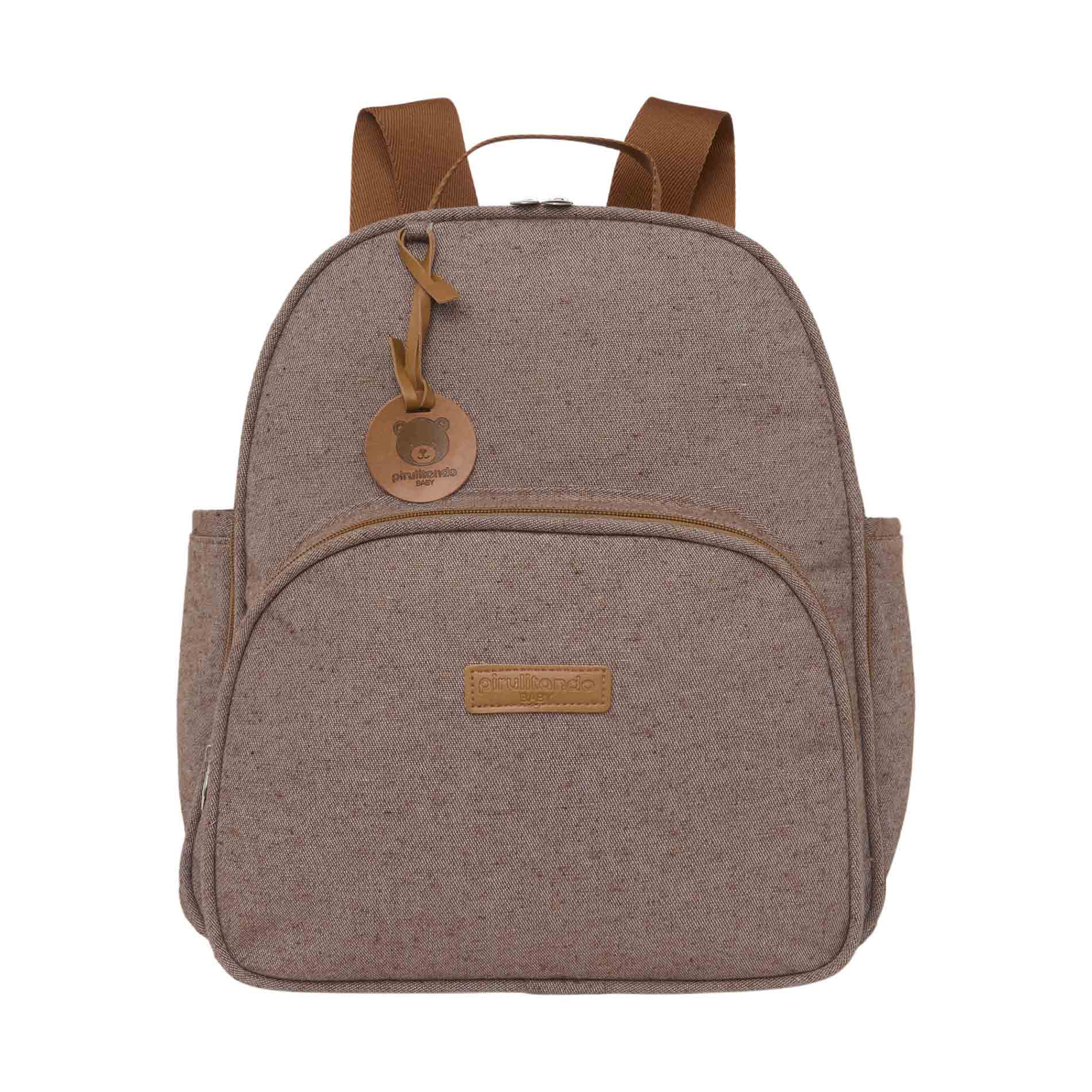 Mochila Média com Bolso Térmico Sentimento Marrom
