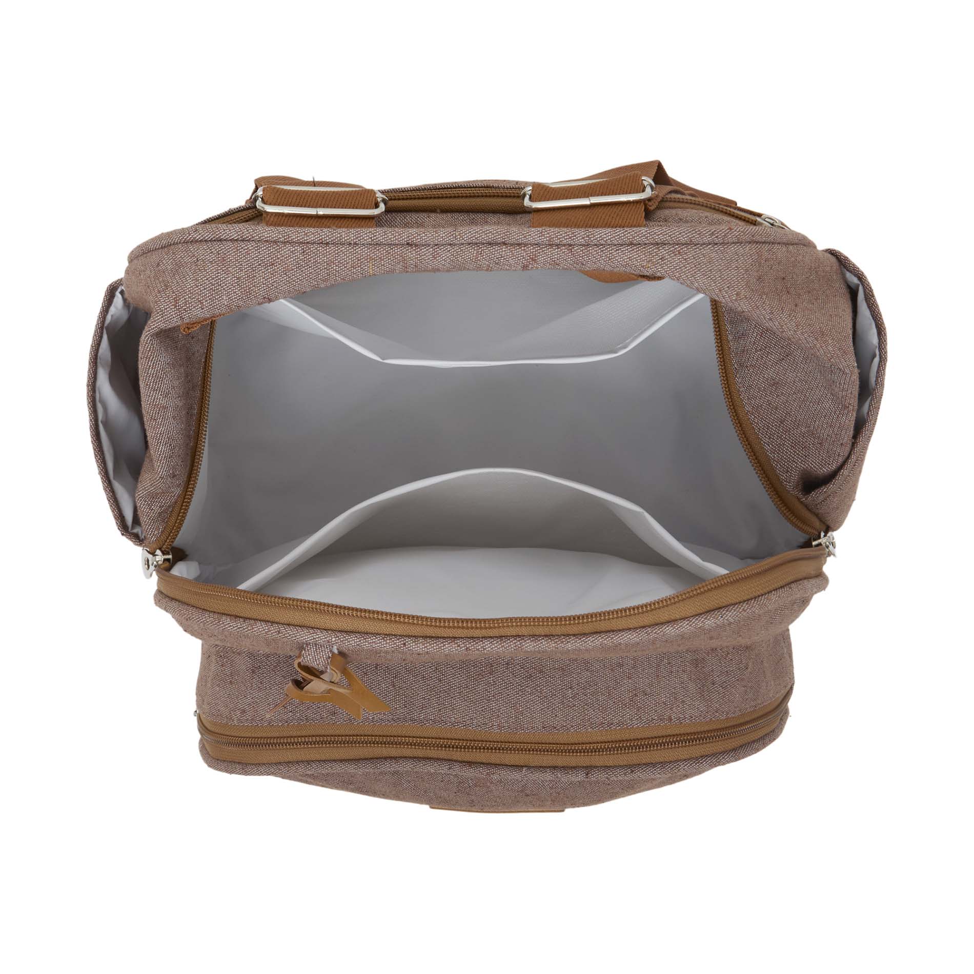 Mochila Média com Bolso Térmico Sentimento Marrom