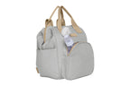 Mochila Maternidade Média Nuvem de Algodão Cinza com Bolso Frontal Térmico