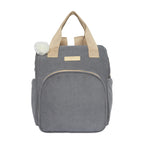 Mochila Maternidade Grande com Bolso Térmico Ninar Cinza