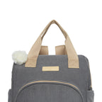 Mochila Maternidade Grande com Bolso Térmico Ninar Cinza