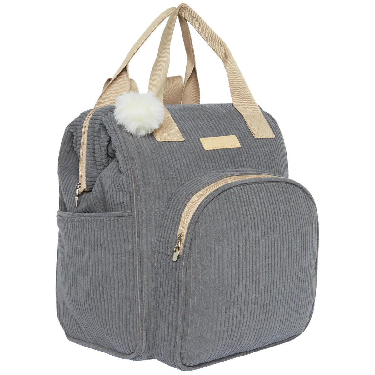 Mochila Maternidade Grande com Bolso Térmico Ninar Cinza - foto principal | Pirulitando Baby