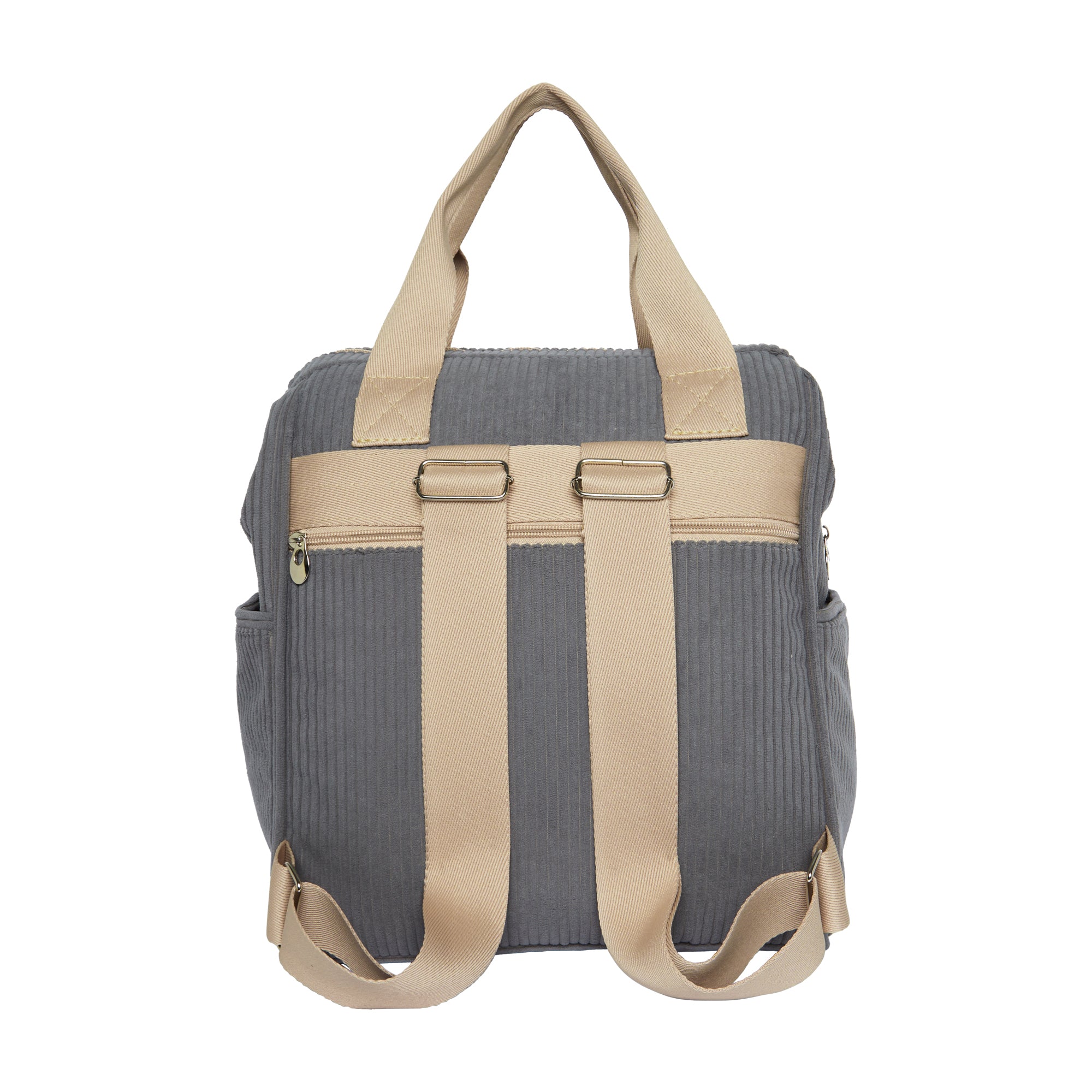 Mochila Maternidade Grande com Bolso Térmico Ninar Cinza