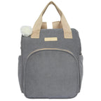 Mochila Maternidade Grande com Bolso Térmico Ninar Cinza