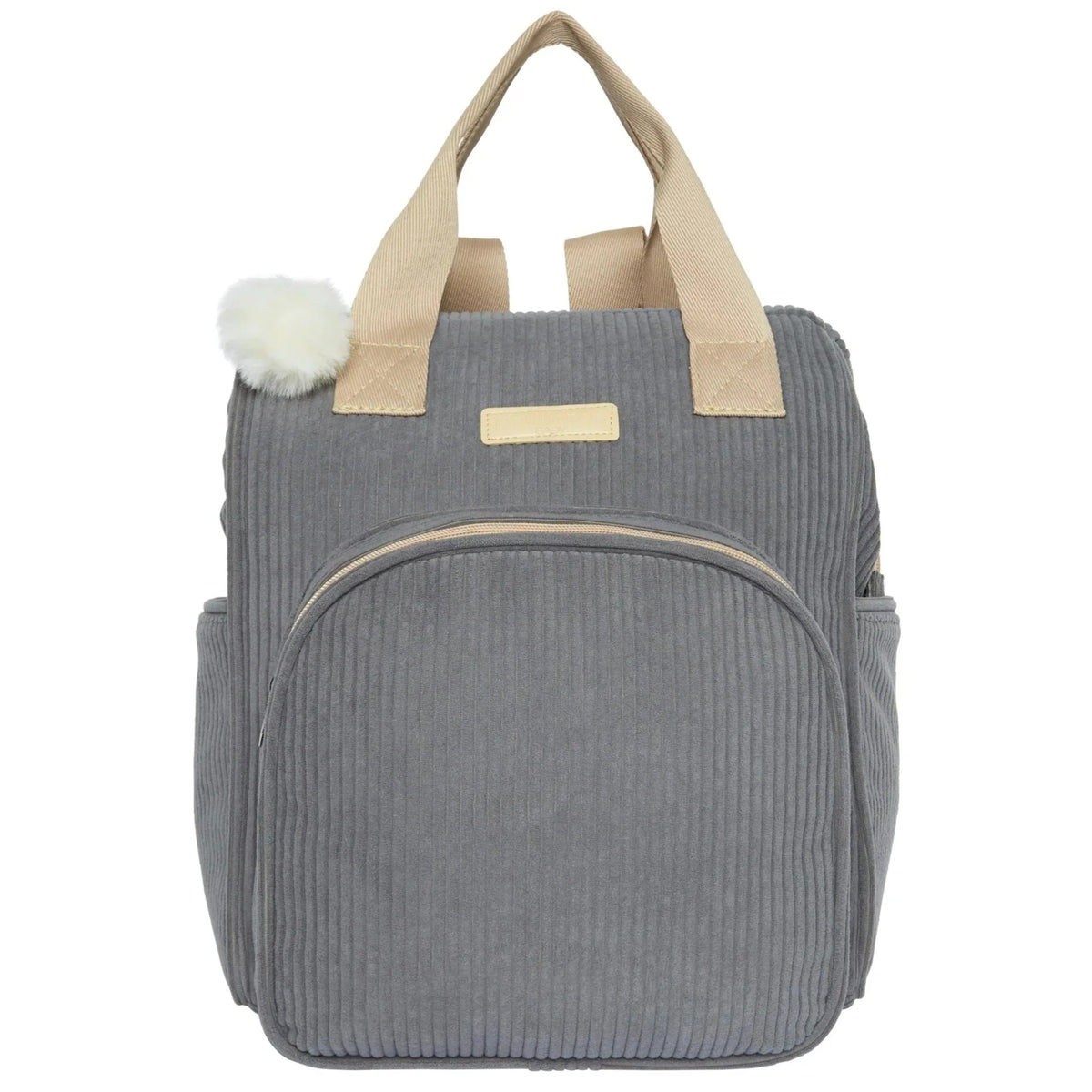 Mochila Maternidade Grande com Bolso Térmico Ninar Cinza