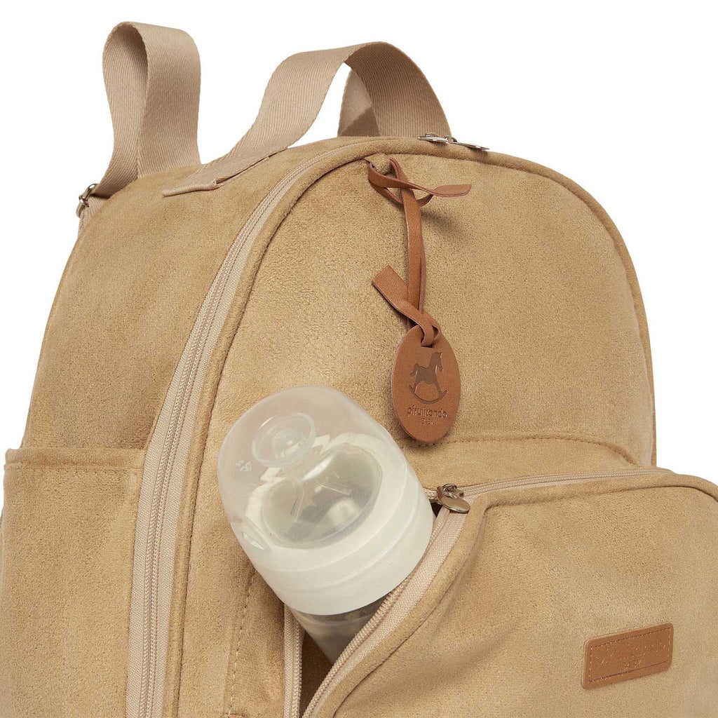 Mochila Média com Bolso Térmico Carrossel - Marfim