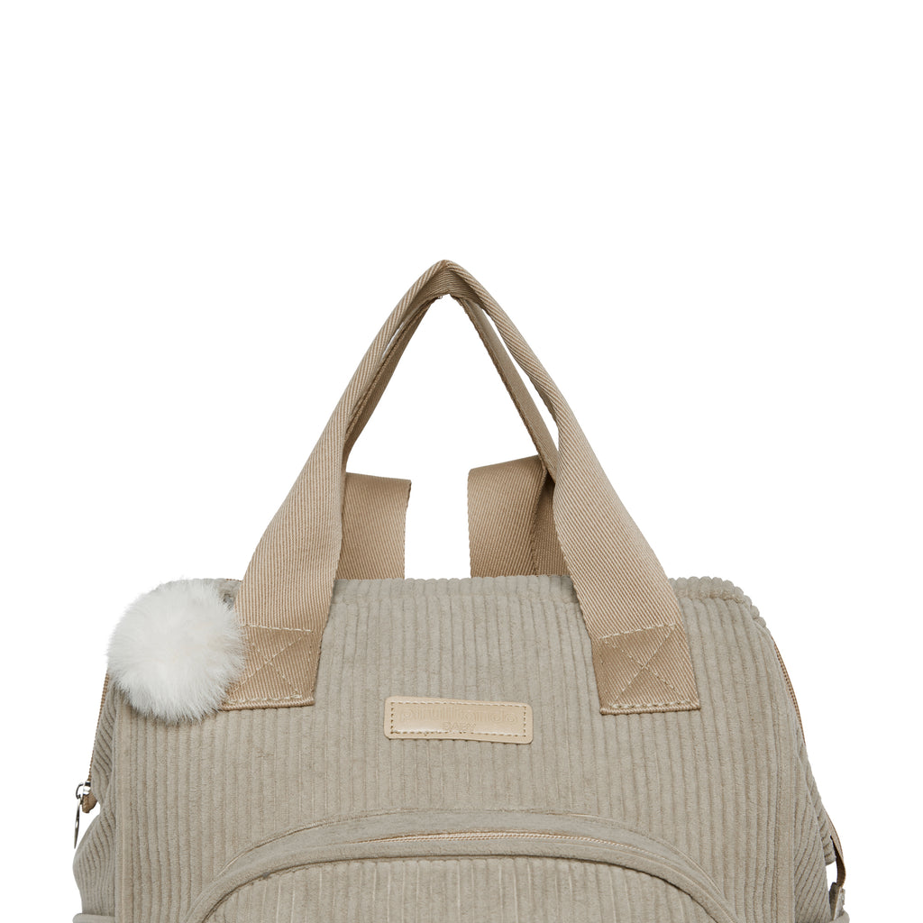 Mochila Maternidade Grande com Bolso Térmico Ninar Nude