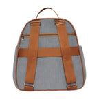Mochila Maternidade de Passeio com Bolso Térmico Teddy Cinza com Marrom