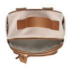 Mochila Maternidade de Passeio com Bolso Térmico Teddy Rosa com Marrom
