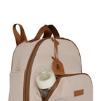 Mochila Maternidade de Passeio com Bolso Térmico Teddy Rosa com Marrom