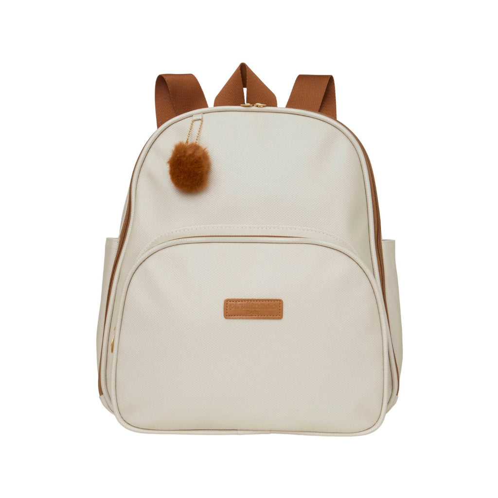 Mochila Maternidade de Passeio com Bolso Térmico Amor de Mãe Off White