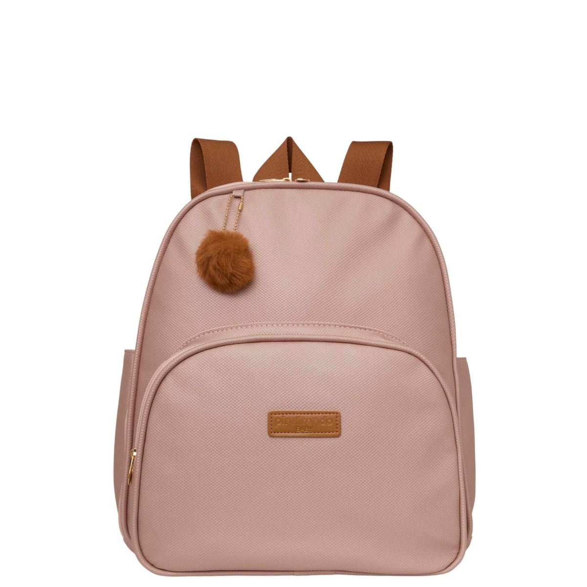 Mochila Maternidade de Passeio com Bolso Térmico Amor de Mãe Rosê