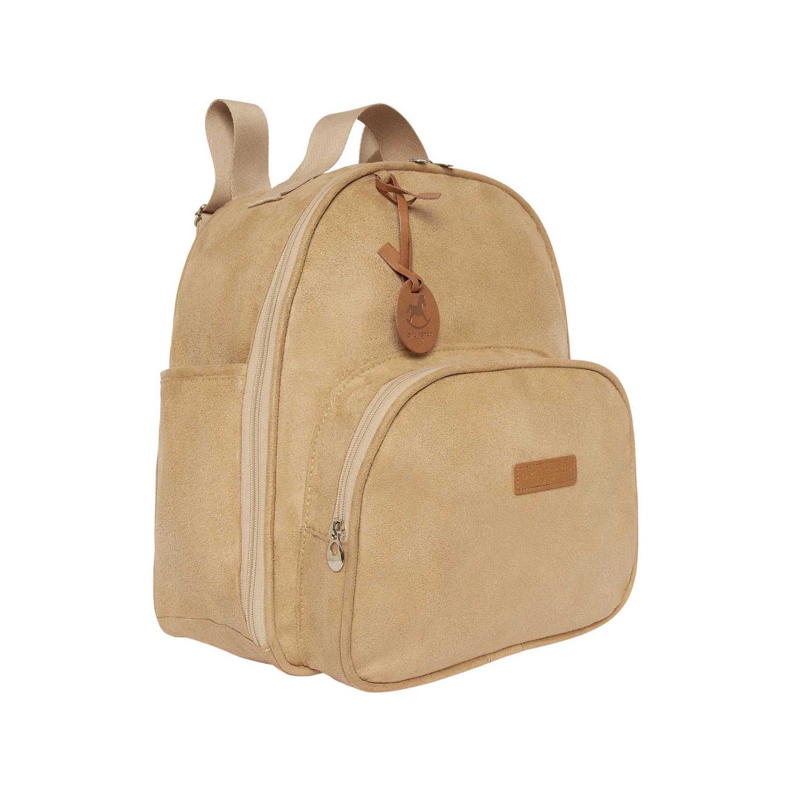 Mochila Maternidade de Passeio com Bolso Térmico Carrossel Marfim