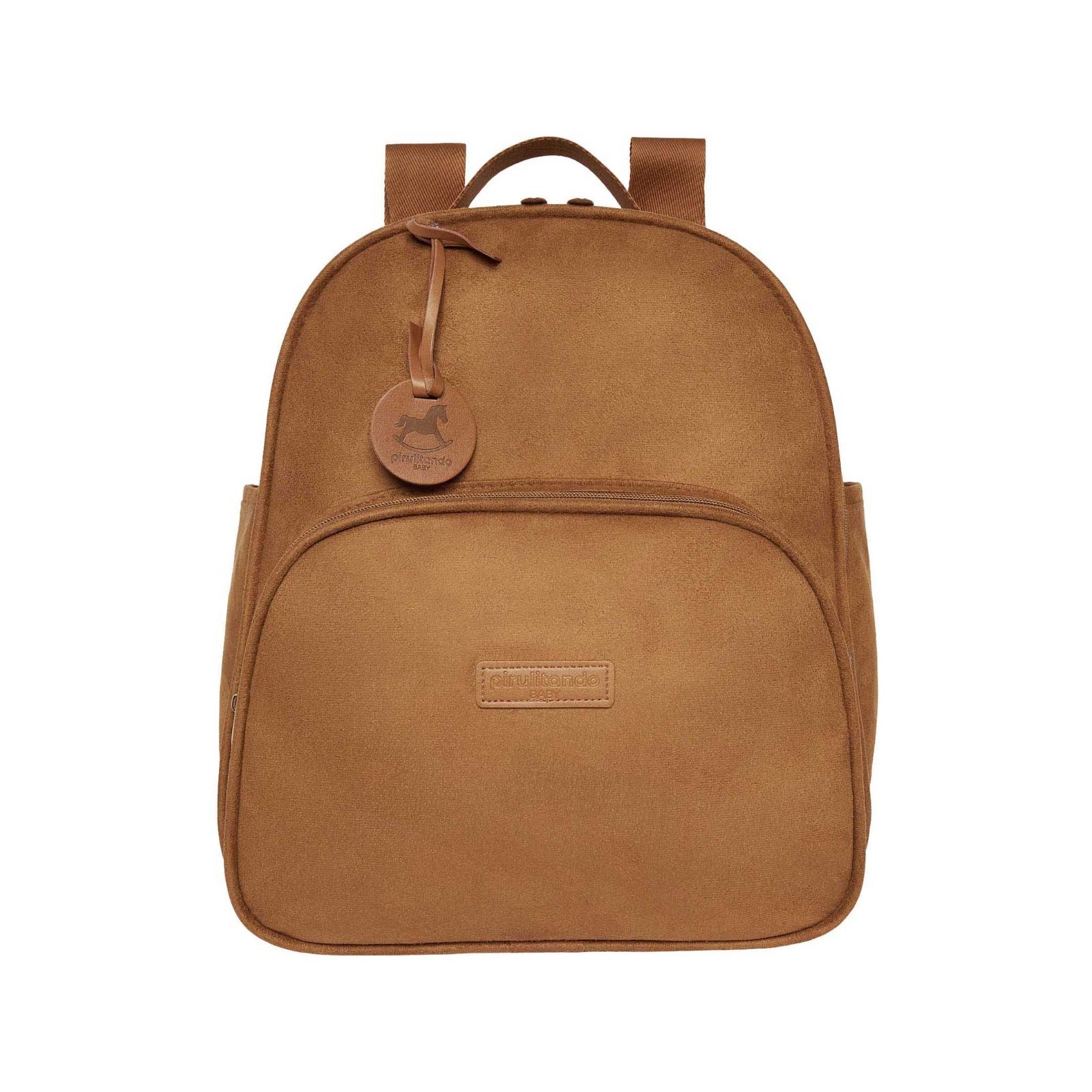 Mochila Maternidade de Passeio com Bolso Térmico Carrossel Marrom