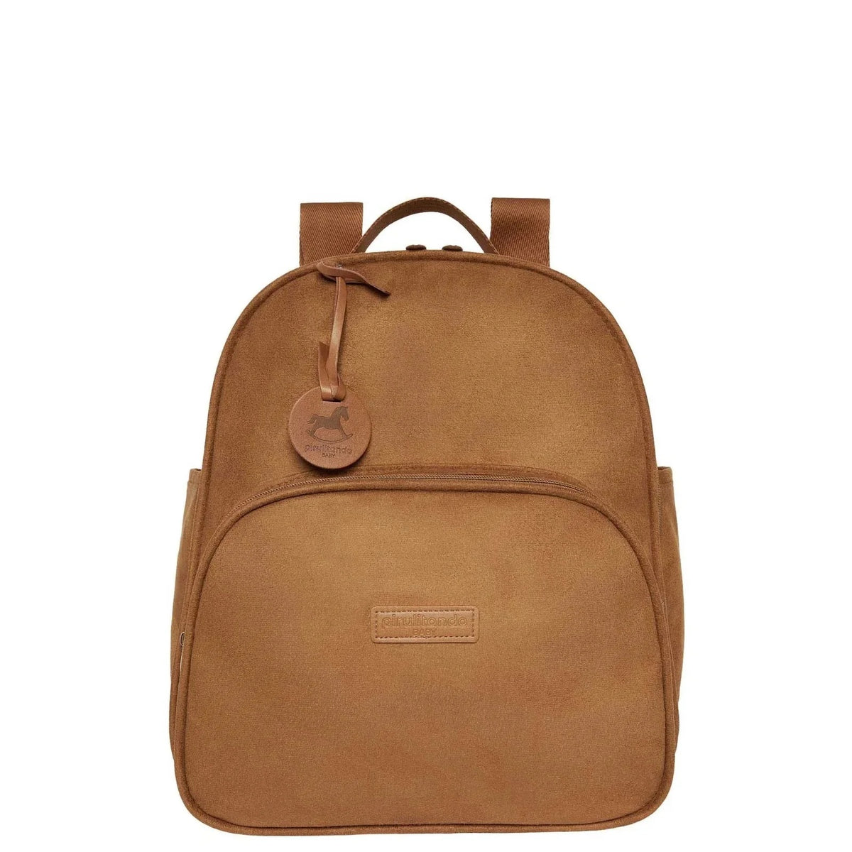 Mochila Maternidade de Passeio com Bolso Térmico Carrossel Marrom