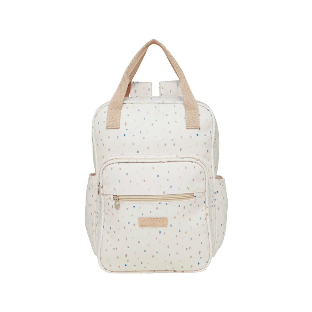 Mochila Maternidade de Passeio com Bolso Térmico Confete Marfim