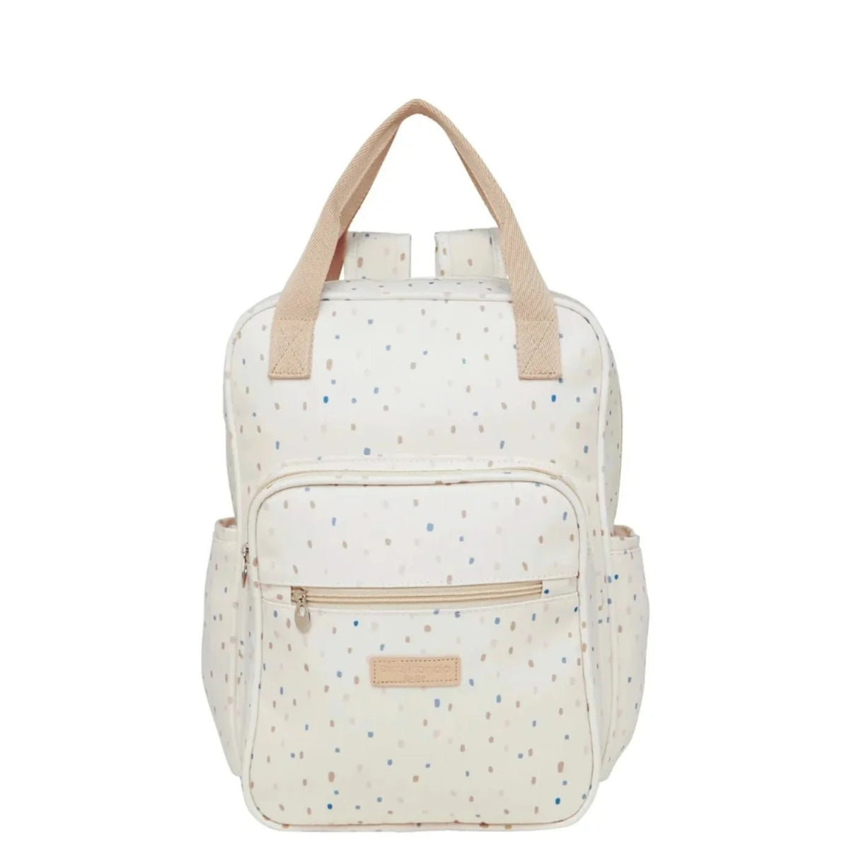 Mochila Maternidade de Passeio com Bolso Térmico Confete Marfim