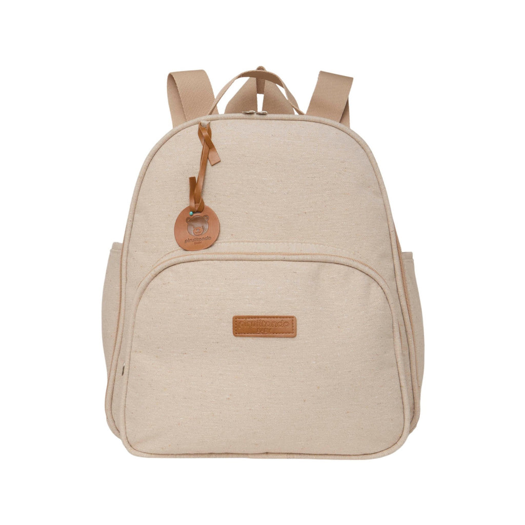 Mochila Maternidade de Passeio com Bolso Térmico Sentimento Marfim